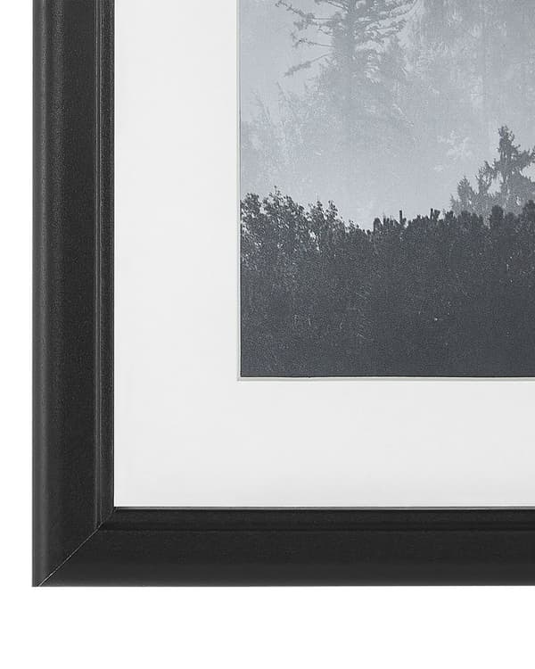 Set med 6 inramade foton Svart Olika storlekar Moderna Passpartout Väggdekoration Galleri Krokar
