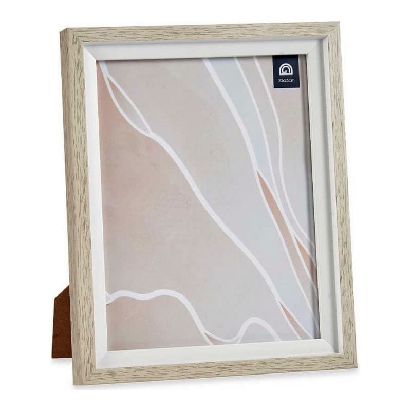 Fotoram Brun Vit Glas Trä Plast (24 x 2 x 29 cm)