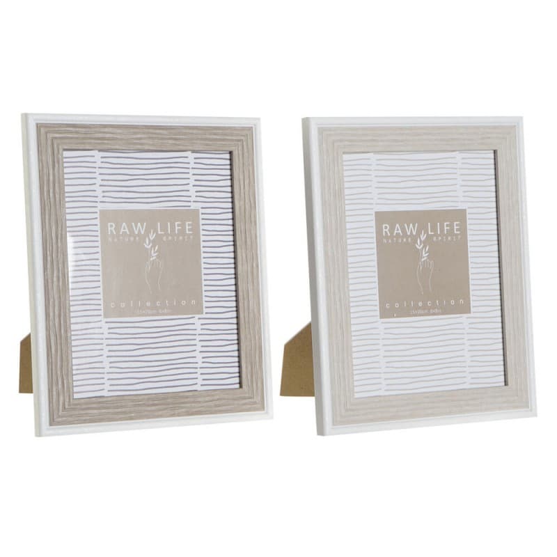 Fotoram DKD Home Decor Brun Kräm polystyren (19.7 x 1.8 x 24.7 cm) (2 pcs)