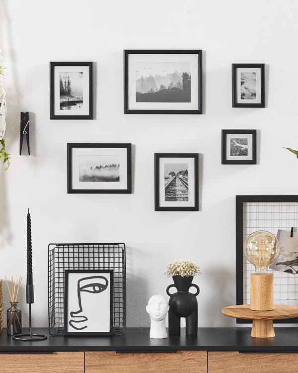 6 Plakater med Ramme Indrammede Billeder