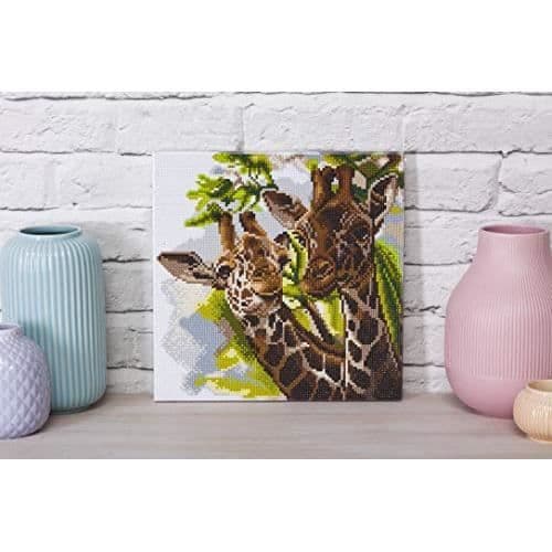 Craft Buddy Crystal Art- Friendly Giraffer Crystal Art Kit 30 x 30 cm, CAK-A86