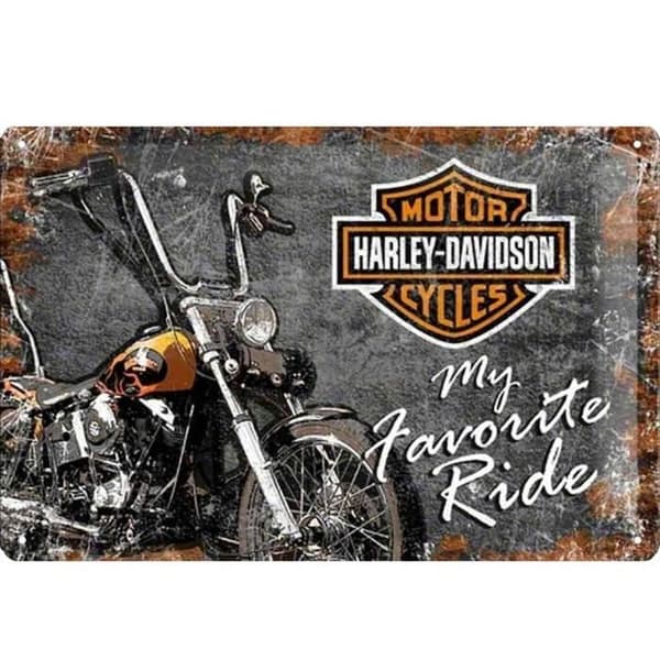 Harley Davidson Ride metallplatta