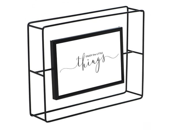 Hama Cleveland, Glas, Metall, Svart, Enbildsram, Matt, Bord, 10 x 15 cm