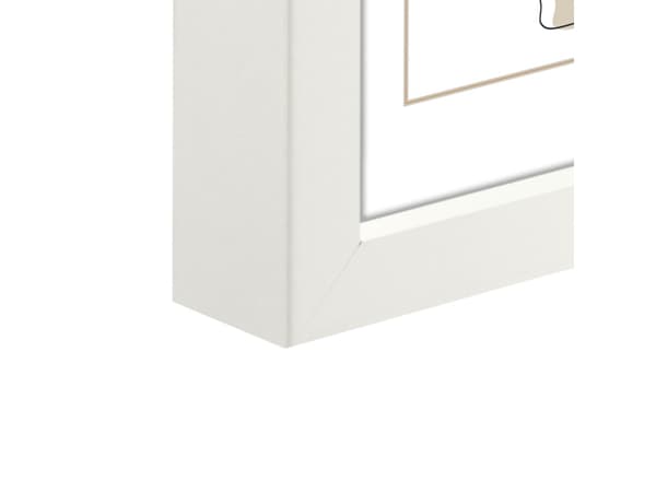 Hama Copenhagen, Glas, MDF, Vit, Enkel tavelram, Bord, Vägg, 10 x 15 cm, Reflekterande