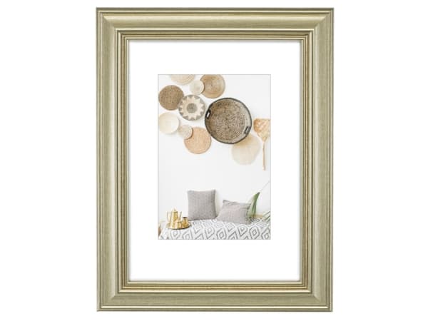 Hama Lobby, Glas, Polystyren (PS), Guld, Enstaka tavelram, Bord, Vägg, 7 x 10 cm, Rektangulär