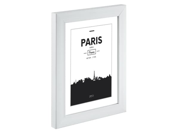 Hama Paris, Polystyreeni, Valkoinen, Yksi kuvakehys, 9 x 13 cm, Suorakulmainen, Heijastava