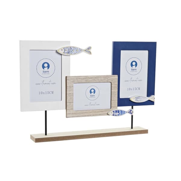 Kuvakehys DKD Home Decor Puu Kristalli Puu MDF Välimeren Kalat (40,5 x 6 x 27 cm)