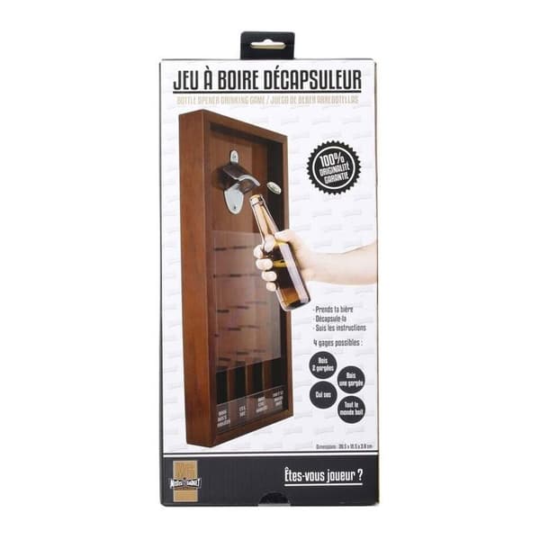 Dryckesspel - Mister Gadget - MG3144 - Träflasköppnare - Brun och transparent - 39,5 x 18,5 x 3,8 cm