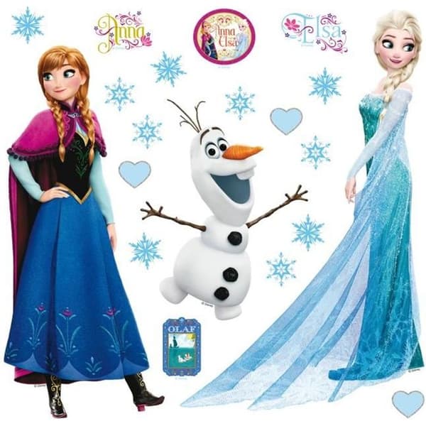 Frozen Disney Wall Sticker Princess Elsa - Nursery Room Sticker, Baby Wall Decor, Multicolored - 30 x 30 cm, AG Design