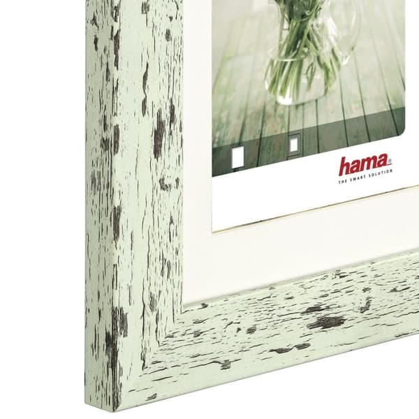 Hama plastramme Chalet (ramme 13 cm x 18 cm, til fotos, der måler 9 cm x 13 cm, polystyren (PS), refleksglas, med krog og fod) pastel mynte