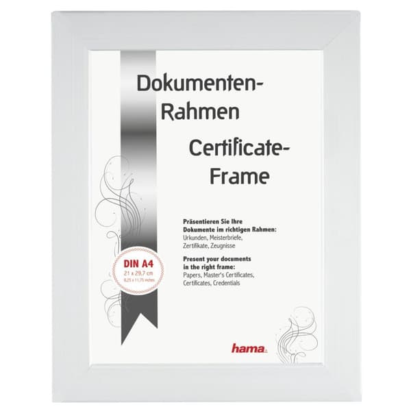 Plastramme Paris, hvid, 21 x 29,7 cm