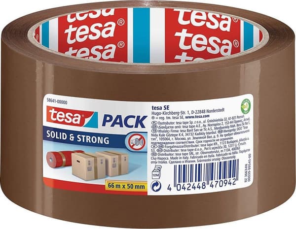 tesa SOLID & STRONG 58641-00000-00 Pakkausteippi tesapakkaus (PxL) 66 mx 50 mm 1 kpl