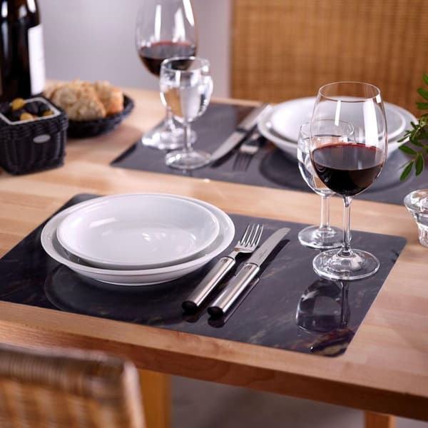 Westmark Set Bordstabletter, 4-delat set, Saleen Collection MARMOR - Svart - 43,5 x 30 cm