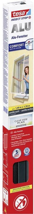 Miniatyrbild 2 av 4: tesa ALU COMFORT 55194-00003-00 Myggnät Antracit 1 st.
