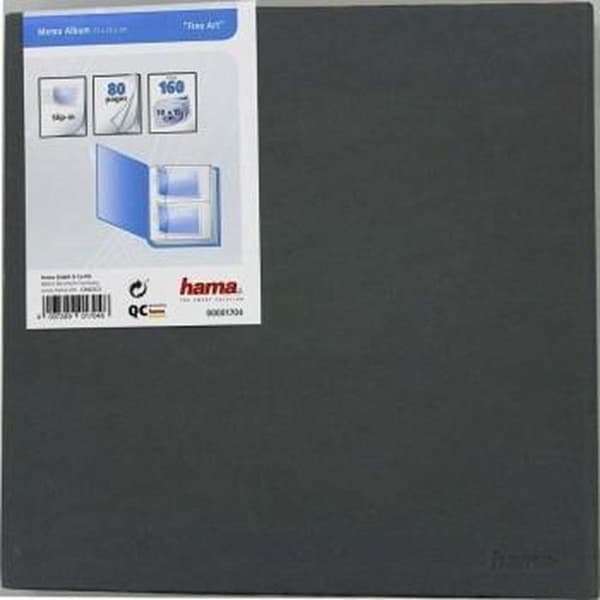 Hama Fine Art Memo Grå 10x15 160 billeder Hvide sider 1704