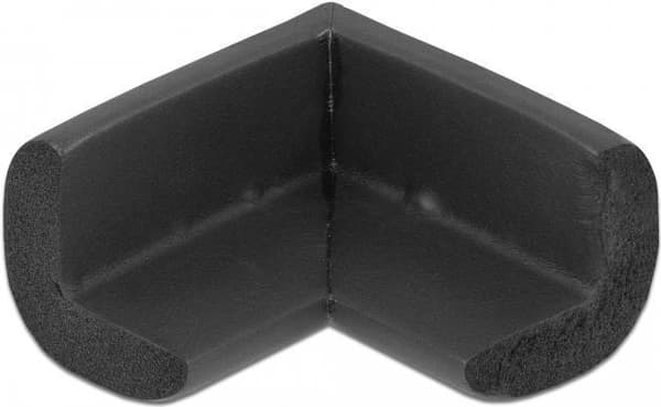 Delock skumkantbeskyttelse selvklæbende 56 x 56 x 33 mm sort (18396)