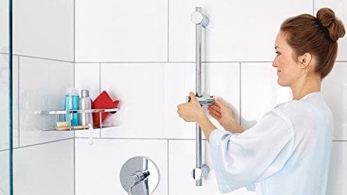 tesa SPAA suihkutanko, kromattu, korkeussäädettävä suihkupään pidike, sis. liimaliuos, tangon pituus: 705 mm