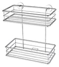 Pikkukuva 3 / 6: tesa Baath Plus suihkukori ruostumattomasta teräksestä, kaksikerroksinen, kromattu, sis. liimaliuos, 275mm x 250mm x 125mm