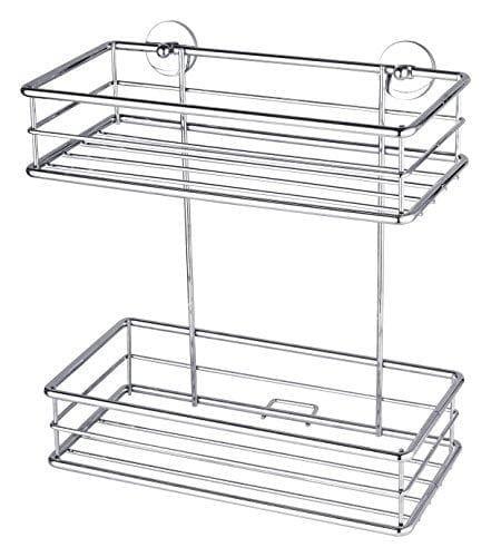 tesa Baath Plus suihkukori ruostumattomasta teräksestä, kaksikerroksinen, kromattu, sis. liimaliuos, 275mm x 250mm x 125mm