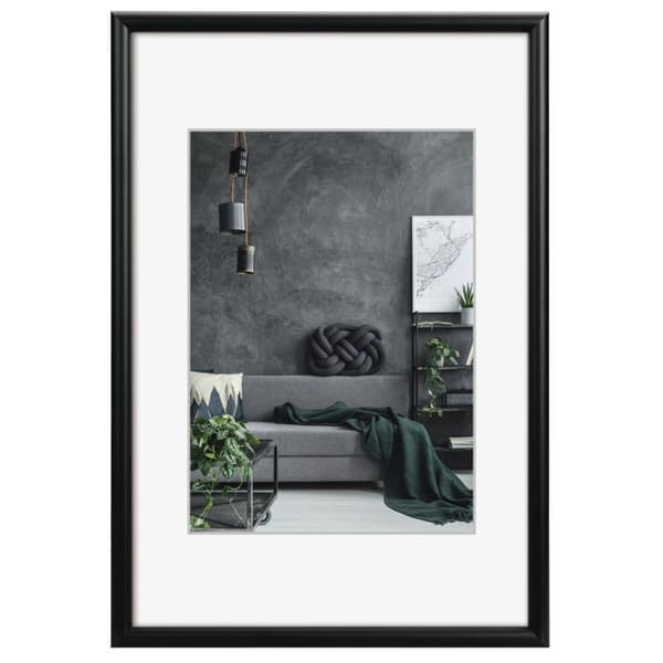 Hama Detroit - aluminium - sort - enkelt billedramme - mat - bord - 20 x 28 cm (00175893)