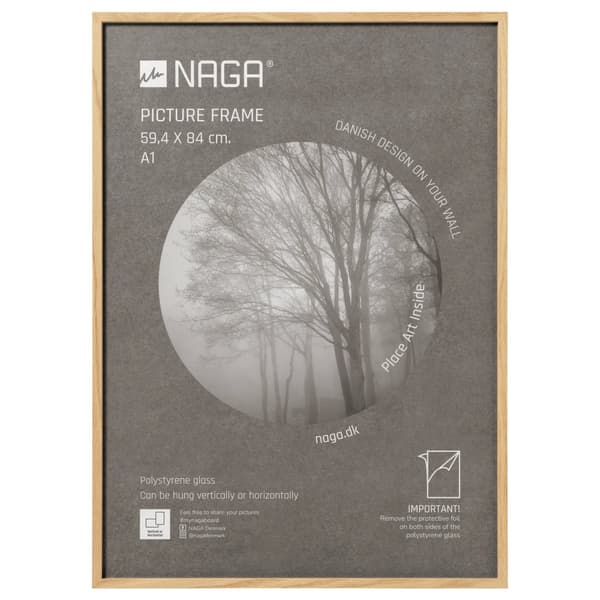 Fotoramme 59,4x84 cm egetræ - størrelse A1