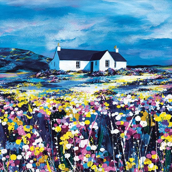 Avril Thomson Smith Blue Rig Print Multicoloured 40cm x 40cm
