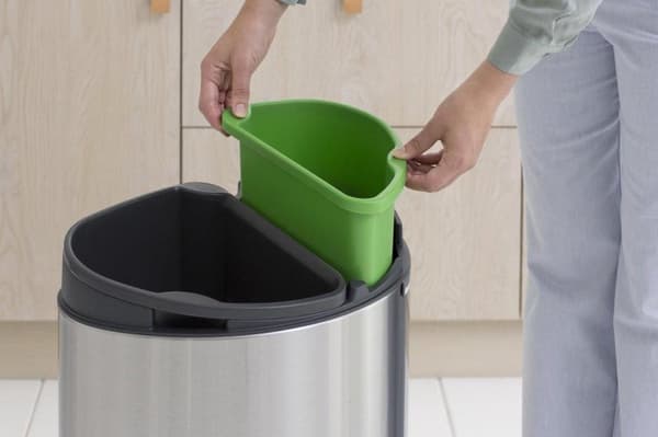 Brabantia Touch Bin Papperskorgen - 10+23 l - Matt stål