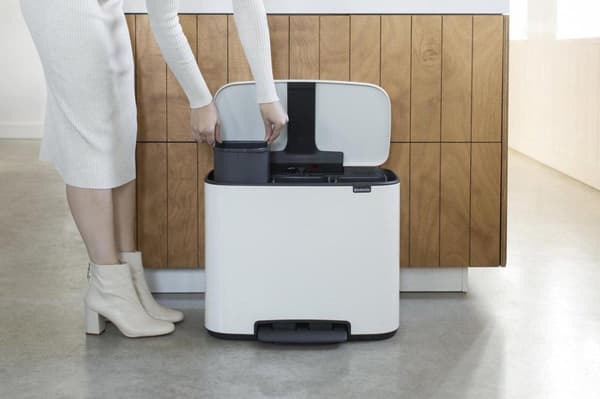 Brabantia Bo Skraldespand - 3 x 11 l - Hvid