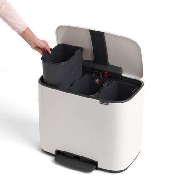 Brabantia Bo Skraldespand - 3 x 11 l - Hvid