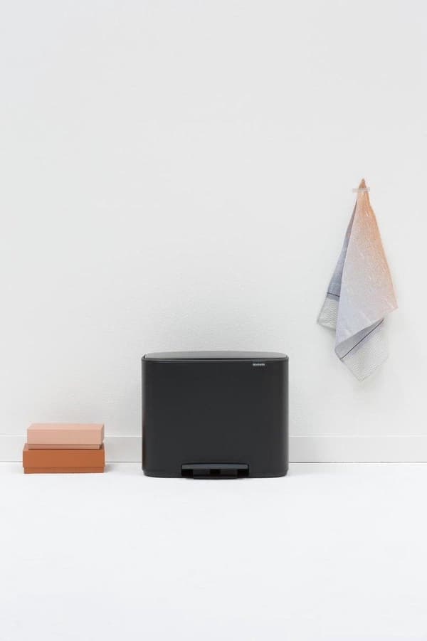 Brabantia Bo Papperskorgen - 3 x 11 l - Matt Svart