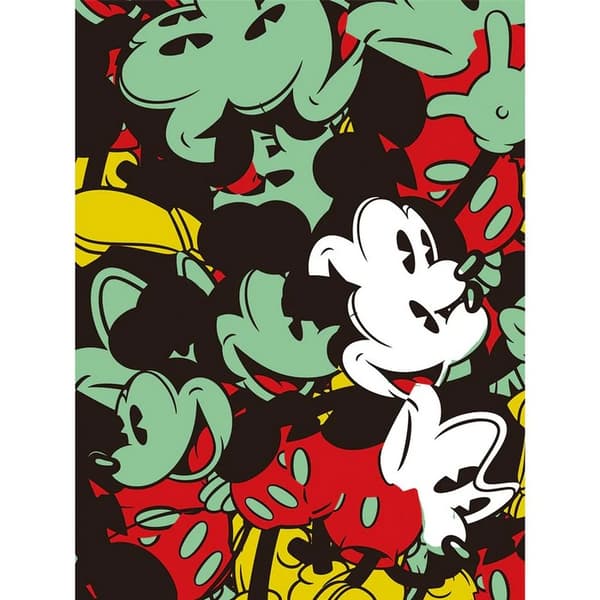 Disney Muse Mickey Mouse gentaget print indrammet lærred print Multicoloured 40cm x 30cm