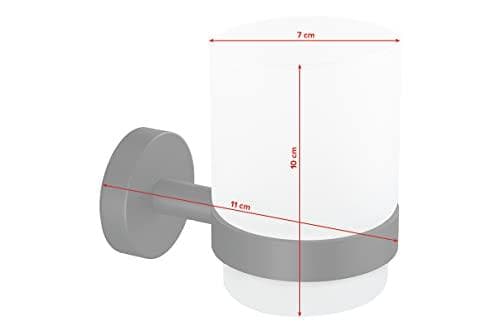 tesa 40566-00000-00 MOON BLACK tandbørstekrus klæbende sort (mat), glassatin (40566-00000-00)