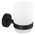 Miniatyrbillede 1 af 6: tesa 40566-00000-00 MOON BLACK tandbørstekrus klæbende sort (mat), glassatin (40566-00000-00)