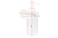 Miniatyrbillede 3 af 6: tesa MOON WHITE 40575-00000-00 sæbedispenser 200 ml hvid (mat), matteret glas (40575-00000-00)