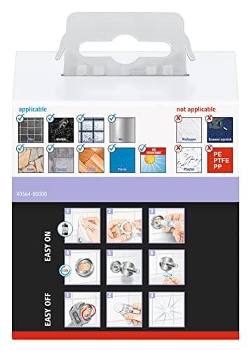 tesa knage 40564-00000-00 MOON BLACK Antal kroge: 2 (B x H x D) 50 x 53 x 65 mm metal sort (mat) 1 stk (40564-00000-00)