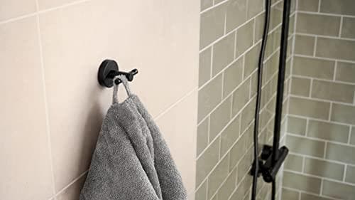 tesa knage 40564-00000-00 MOON BLACK Antal kroge: 2 (B x H x D) 50 x 53 x 65 mm metal sort (mat) 1 stk (40564-00000-00)