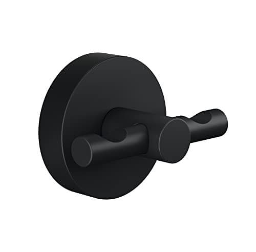 tesa knage 40564-00000-00 MOON BLACK Antal kroge: 2 (B x H x D) 50 x 53 x 65 mm metal sort (mat) 1 stk (40564-00000-00)