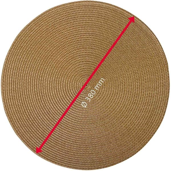 Westmark Set med 4 bordstabletter, Ø 38 cm, polypropen, ljusbrun, Saleen-kollektion: Circle
