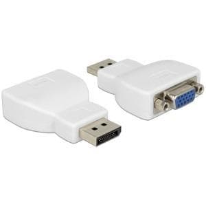 Delock Adapter DisplayPort 1.2 han > VGA hun hvid (65568)