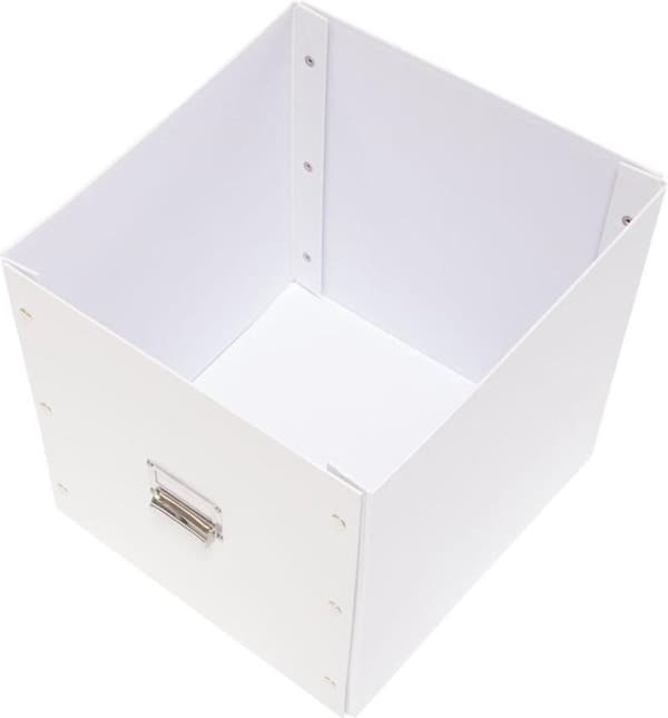 Zeller Present Opbevaringsboks med låg medium (31 x 26 x 14 cm) hvid - Hvid - Sammenfoldelig