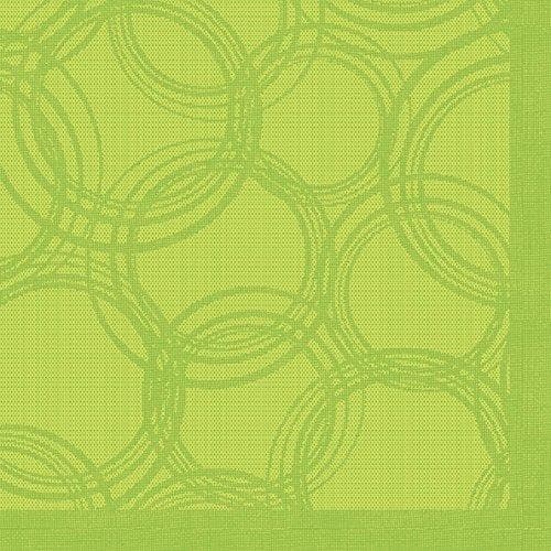 Papstar, 50 servietter "ROYAL Collection" 1/4 fold 40 cm x 40 cm limegrøn "Bubbles", #86495