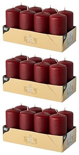 Papstar stearinlys bordeaux 8 stk (17983)