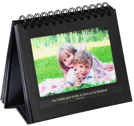 Hama Spiral bogholder til 12 fotos op til 11x15 cm, med ordsprog, sort
