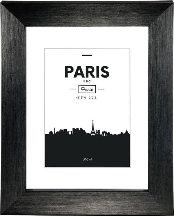 Hama Paris - glas - plast - svart - enkel bildram - 7 x 10 cm - 100 mm - 150 mm (00126040)