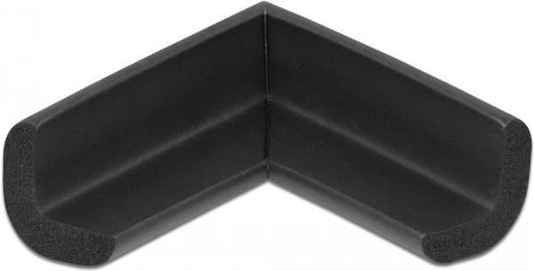 Delock skumkantbeskyttelse selvklæbende 56 x 56 x 22 mm sort (18397)