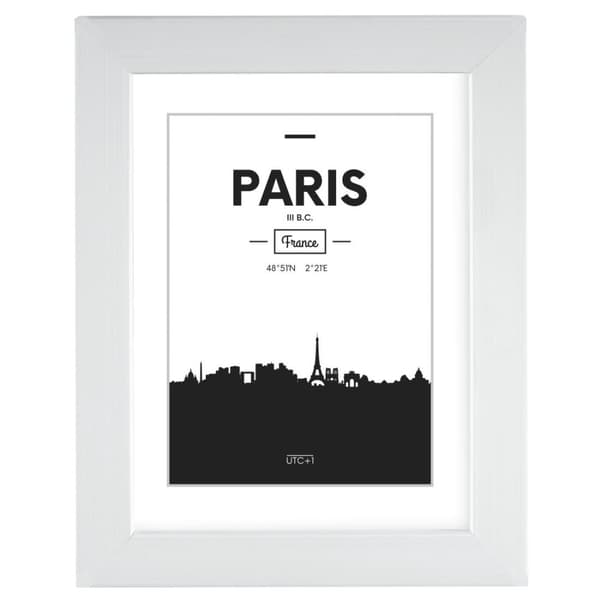 Muovikehys Paris, valkoinen, 10 x 15 cm