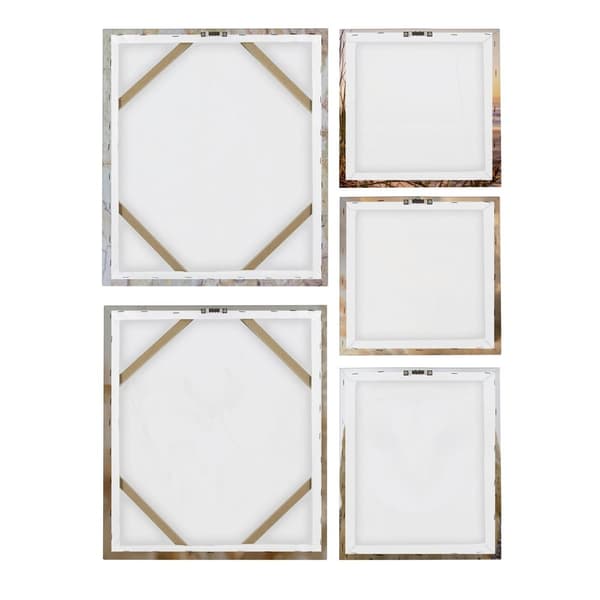 Art for the Home - Set med 5 canvas - Natur - sepia - 80x60cm