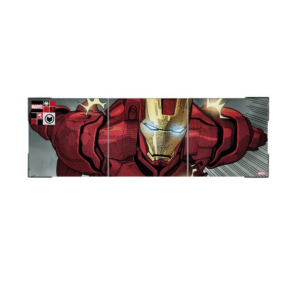 Canvas set om 3 - Marvel Comics - Iron Man Classic - 3x 30x30cm