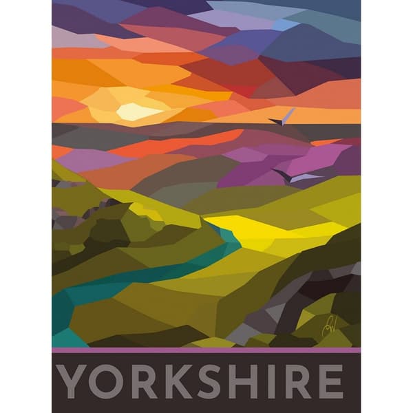 Georgina Westley Yorkshire Stained Glass Framed Canvas Print Multicoloured 40cm x 30cm