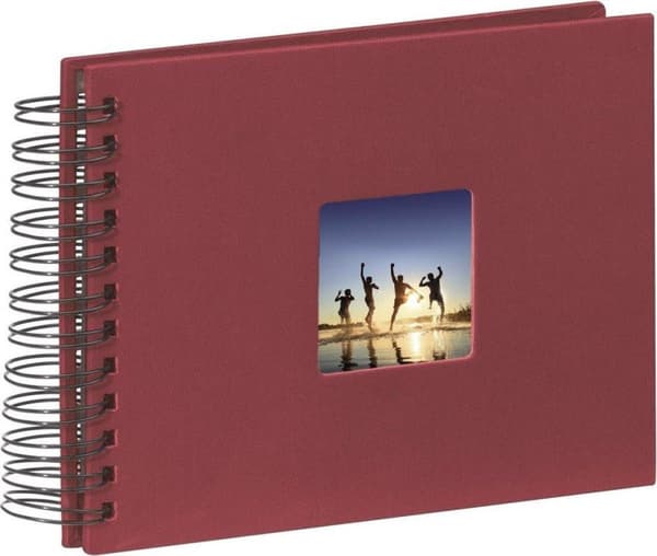 Hama Fine Art Spiral Burgundy 24x17 50 Black Pages 90154